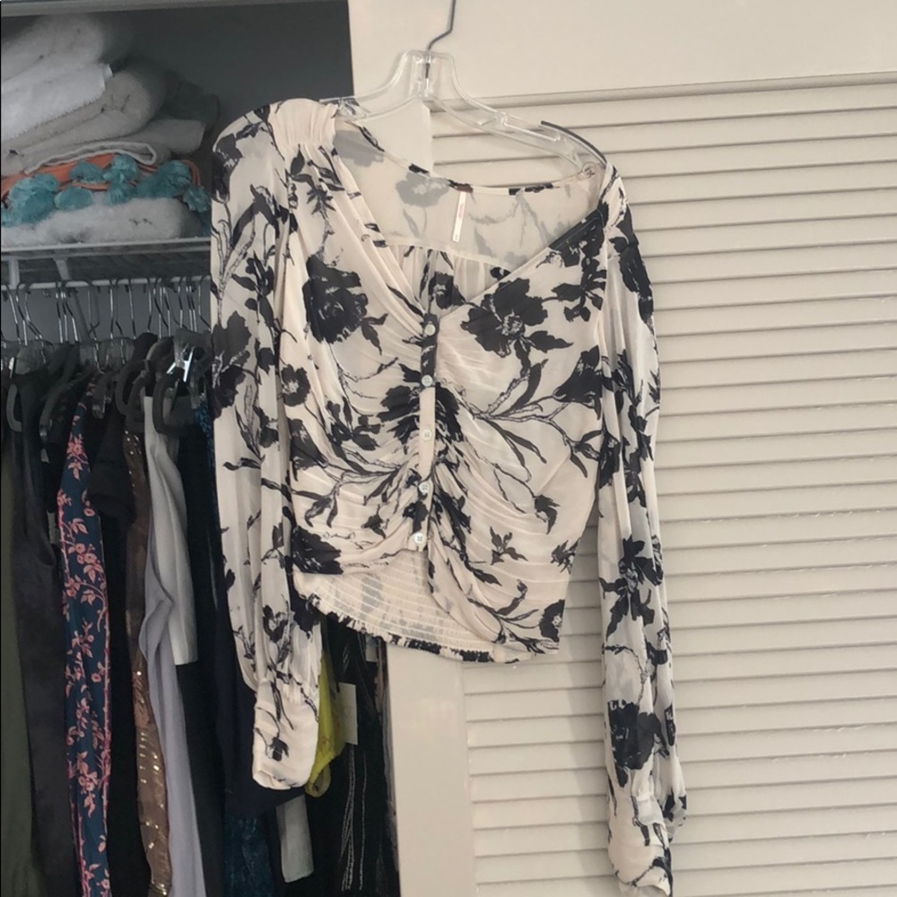 Free people cropped long sleeve top